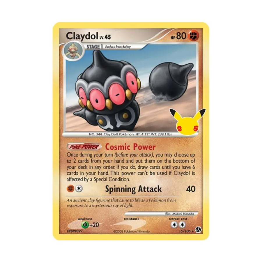 

CCG Клейдол (Классическая коллекция) # 15/106 (голографическая), Pokemon - Celebrations: Classic Collection - Singles