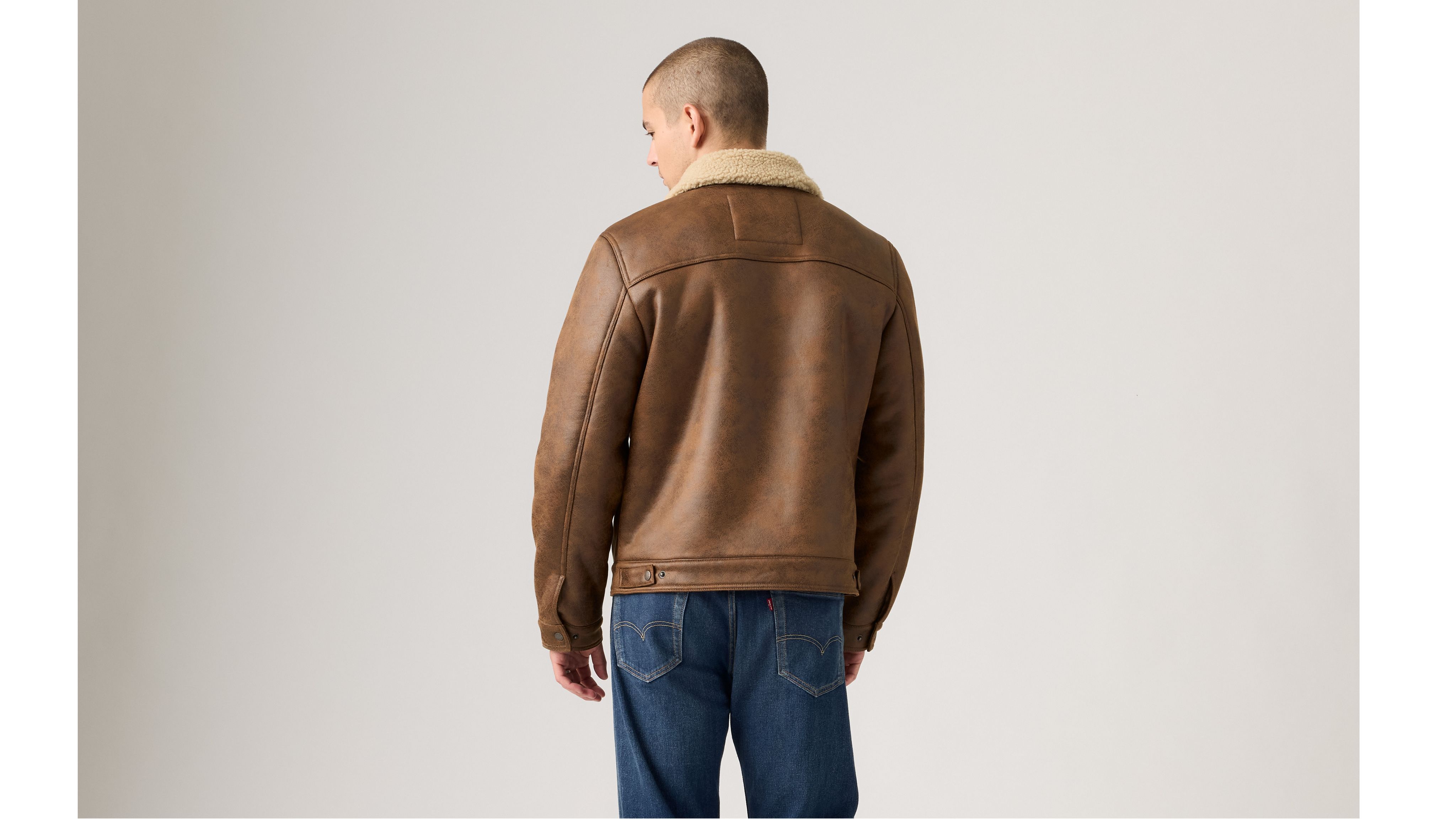 Куртка из искусственной овчины с двумя нагрудными карманами Levi's, Brown — фото 3
