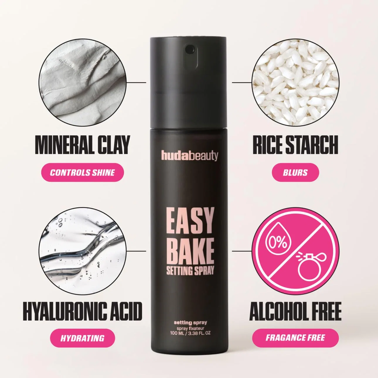 Фиксирующий спрей для макияжа Easy Bake Setting Spray от Huda Beauty Huda — фото 4