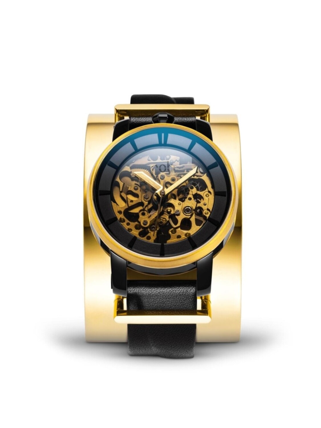 

R360 Золотой браслет 36 мм Fob Paris, черный