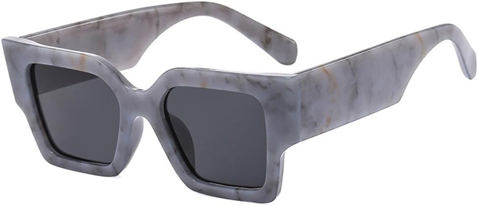 

Солнцезащитные очки с широкими дужками, защитой от УФ-излучения UV400, прозрачным градиентом, мужские, для путешествий на открытом воздухе и вождения UYPTK, Marble Black