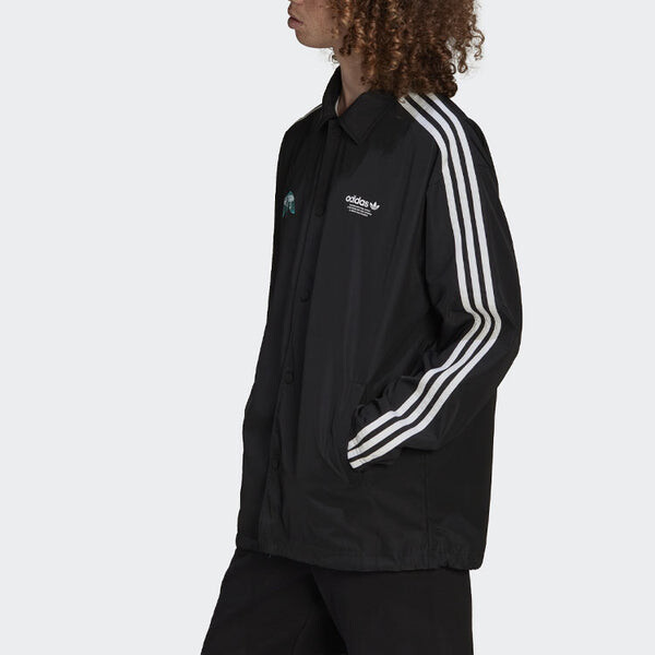 Куртка adidas originals Sports Long Sleeves Jacket Black, черный — фото 3