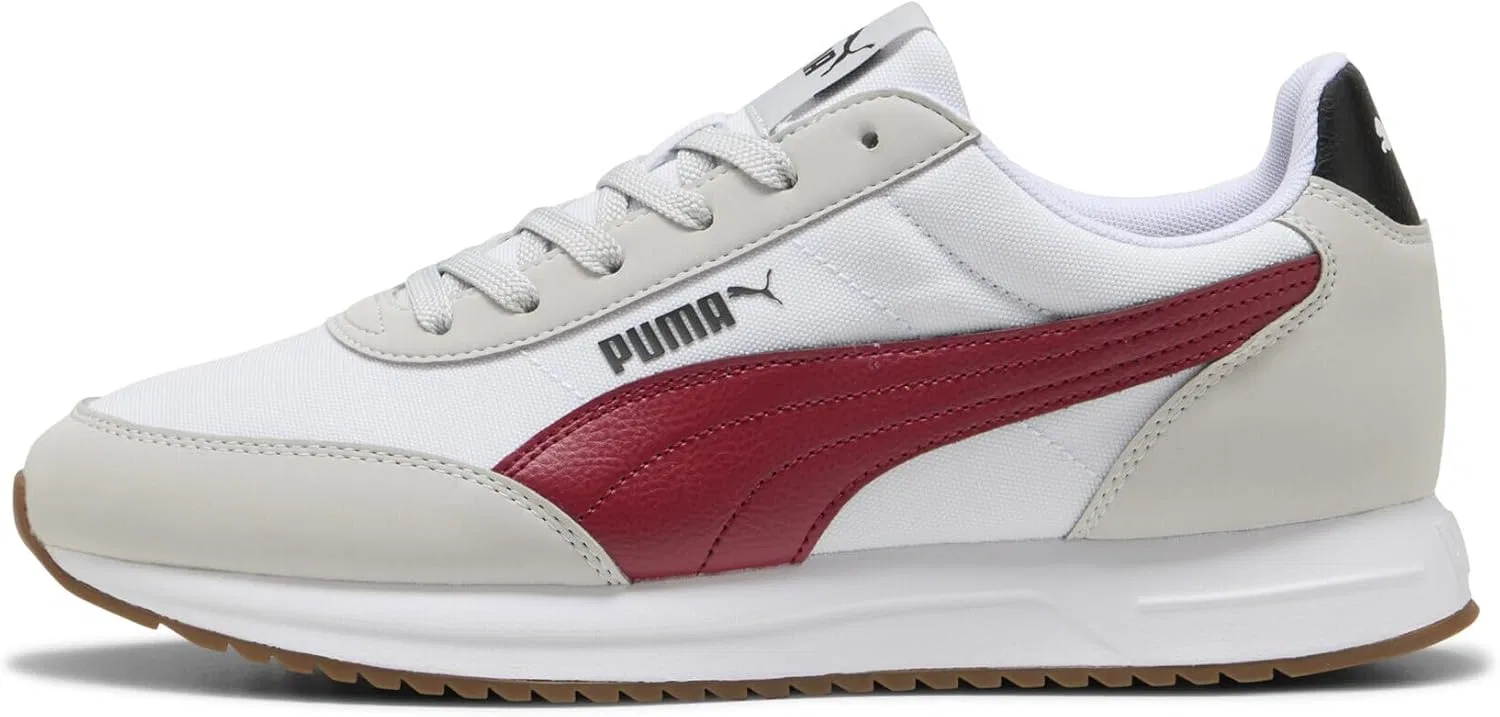 Кроссовки Puma Unisex R78 Lightwind, Cool Light Gray Dark Crimson Puma White — фото 3