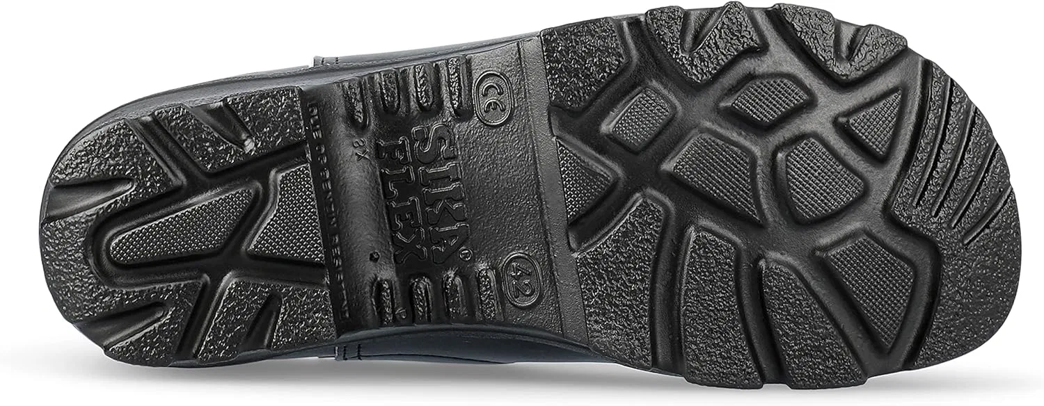 Защитные сабо SIKA Unisex Flex LBS с защитным носком, широкой посадкой, амортизирующей подошвой, из натуральной кожи Permair, нескользящей полиуретановой подошвой, ProNose, предназначены для фермеров, строителей и работников логистики, Black — фото 4