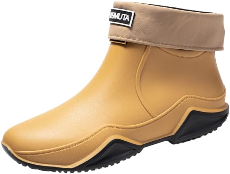 

Мужские дождевые туфли - противоскользящие подошвы, модный дизайн Fusecottc, хаки