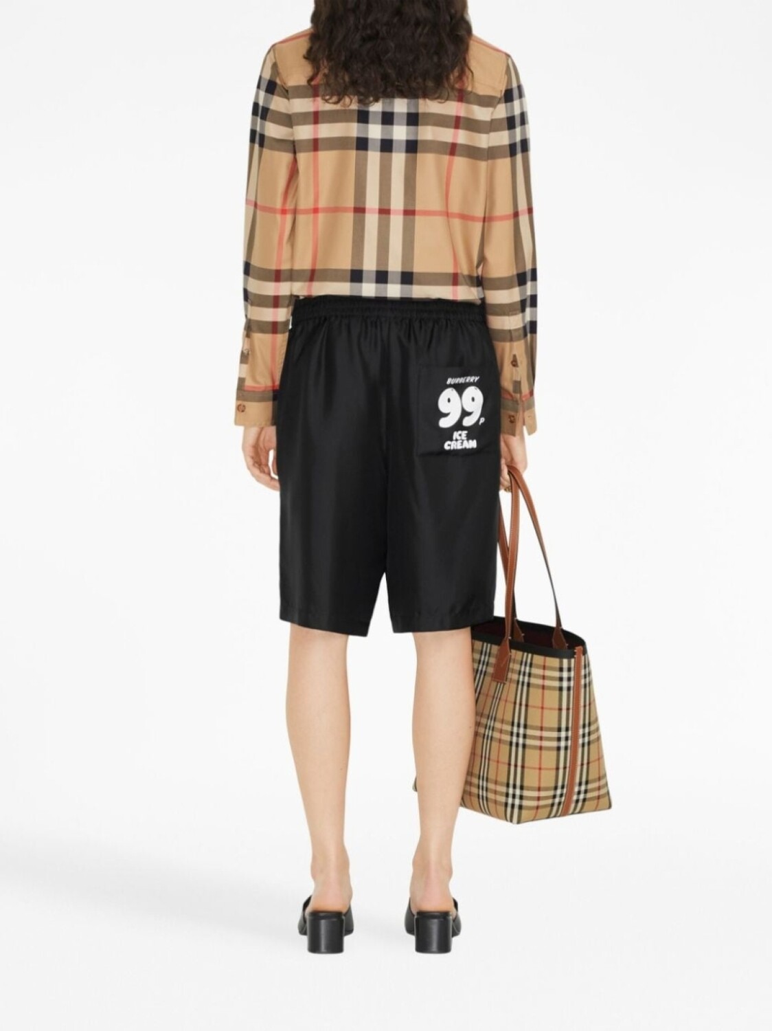 Рубашка Burberry Vintage Check, хлопок, нейтральный цвет — фото 4