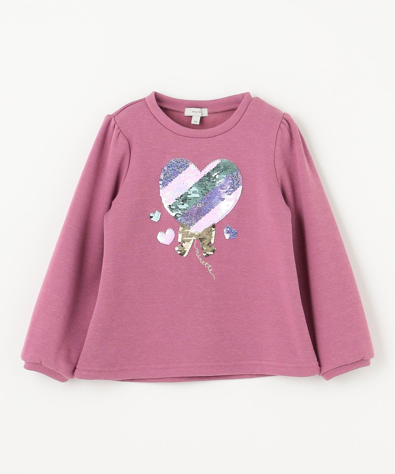 Свитер с ворсистой подкладкой и пайетками Miracle Sequin ANY KIDS, Rose Pink (Cat x Rain [011] — фото 4