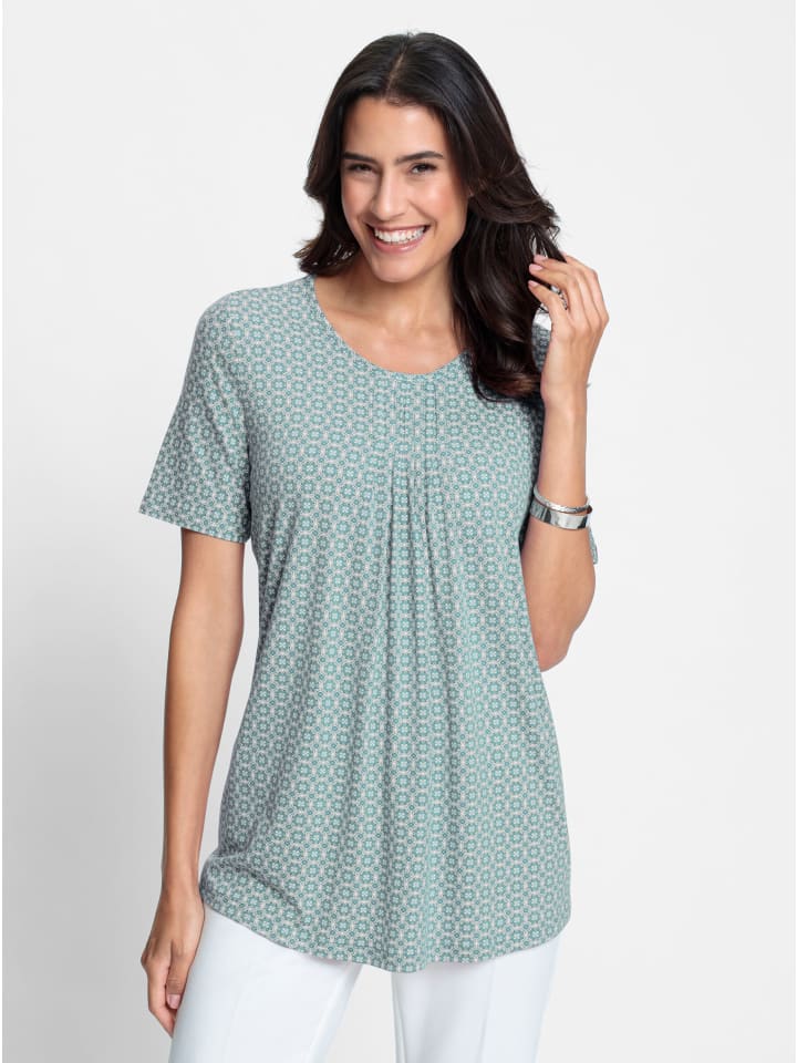 

Рубашка-туника с принтом шалфея и белого цвета WITT WEIDEN