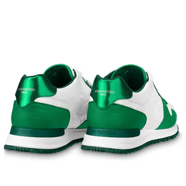 

Кроссовки lv run away sneakers 'white monogram with metallic green' Louis Vuitton, белый