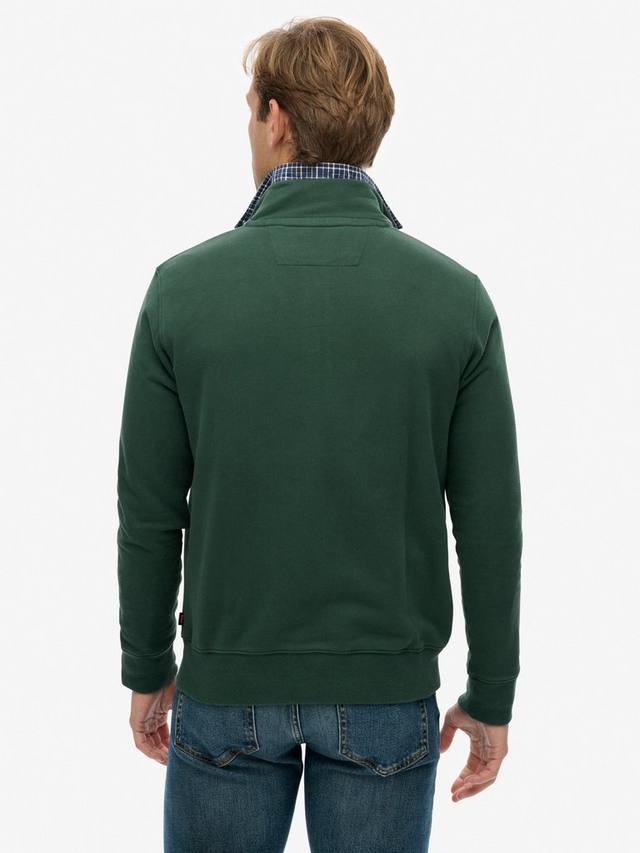 Хлопковый свитер Preppy с полузастежкой Superdry, Enamel Green — фото 2