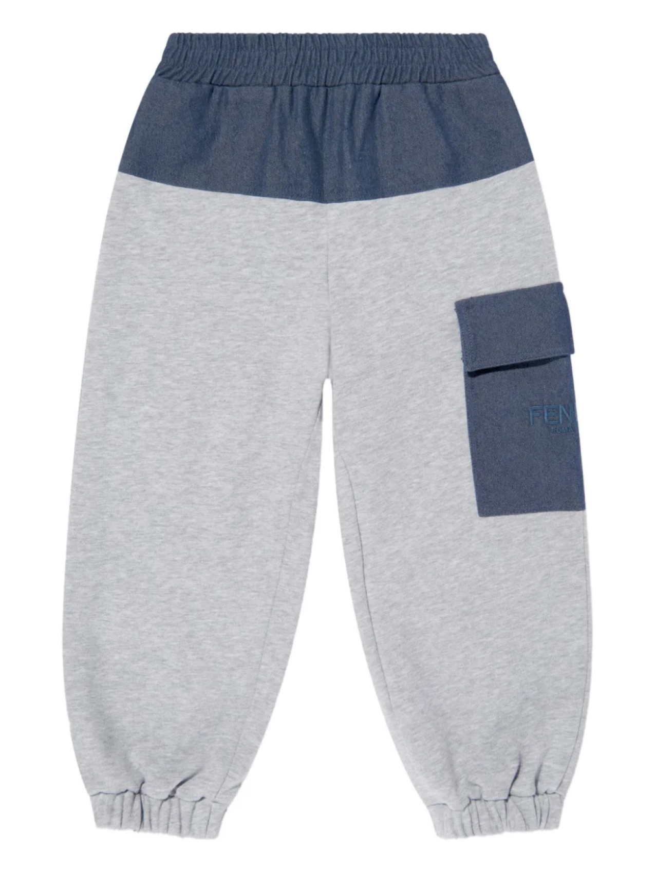 

Хлопковые спортивные штаны Fendi Kids, серый