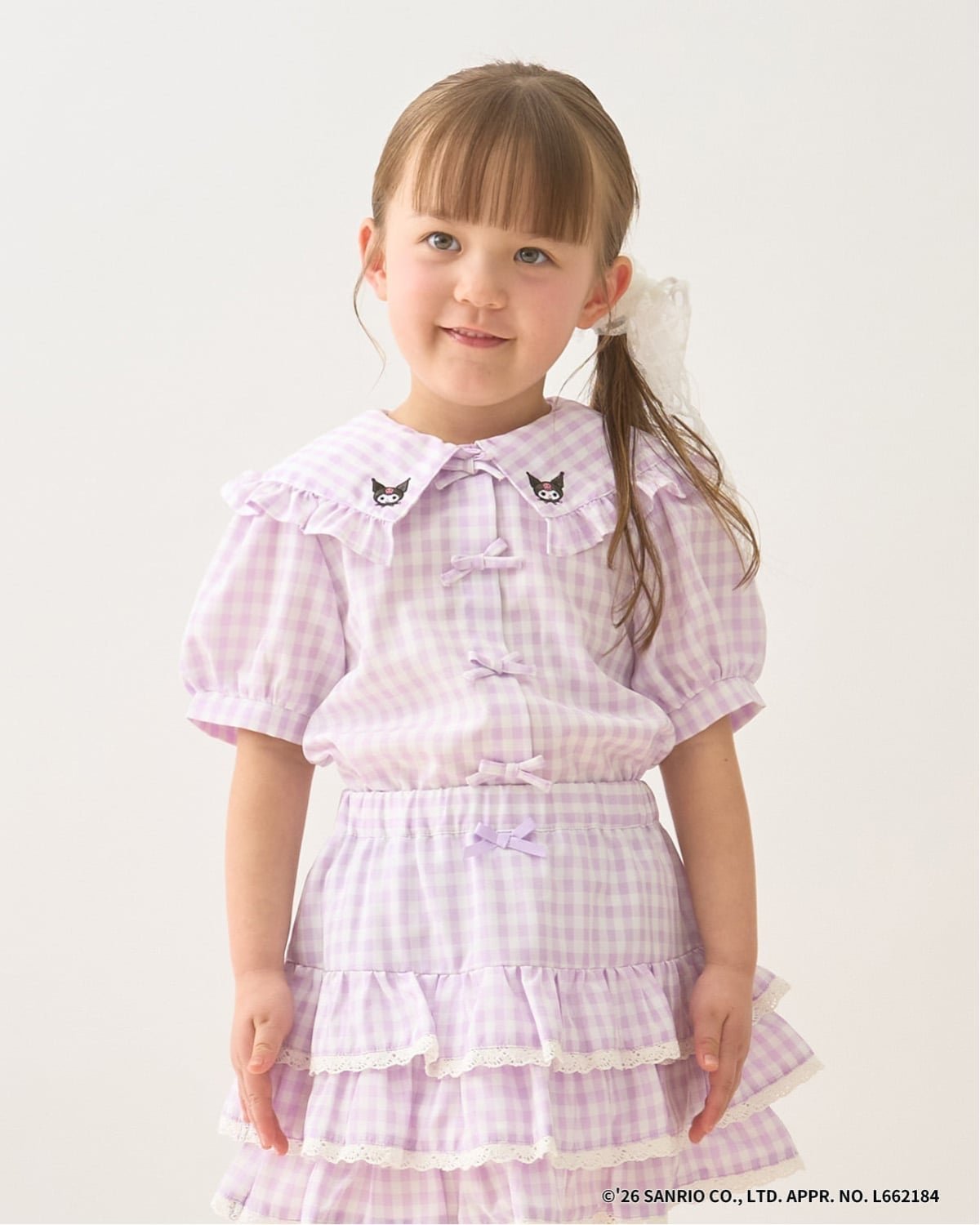 Блузка с вышивкой Hello Kitty/Kuromi разных расцветок Lycee mine, Lavender
