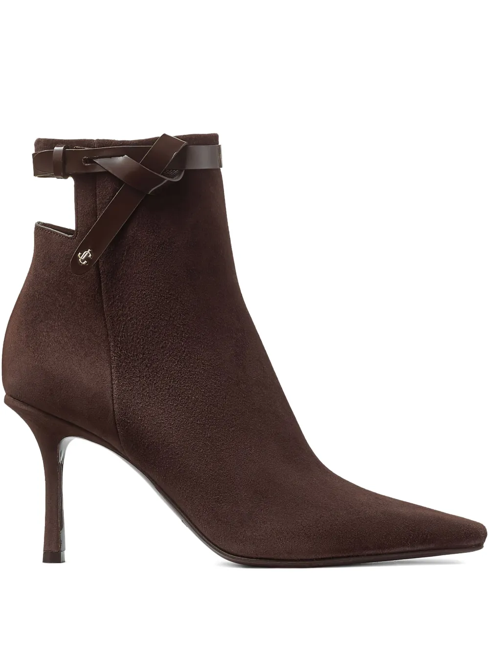 Замшевые ботильоны Camie 85 JIMMY CHOO, коричневый