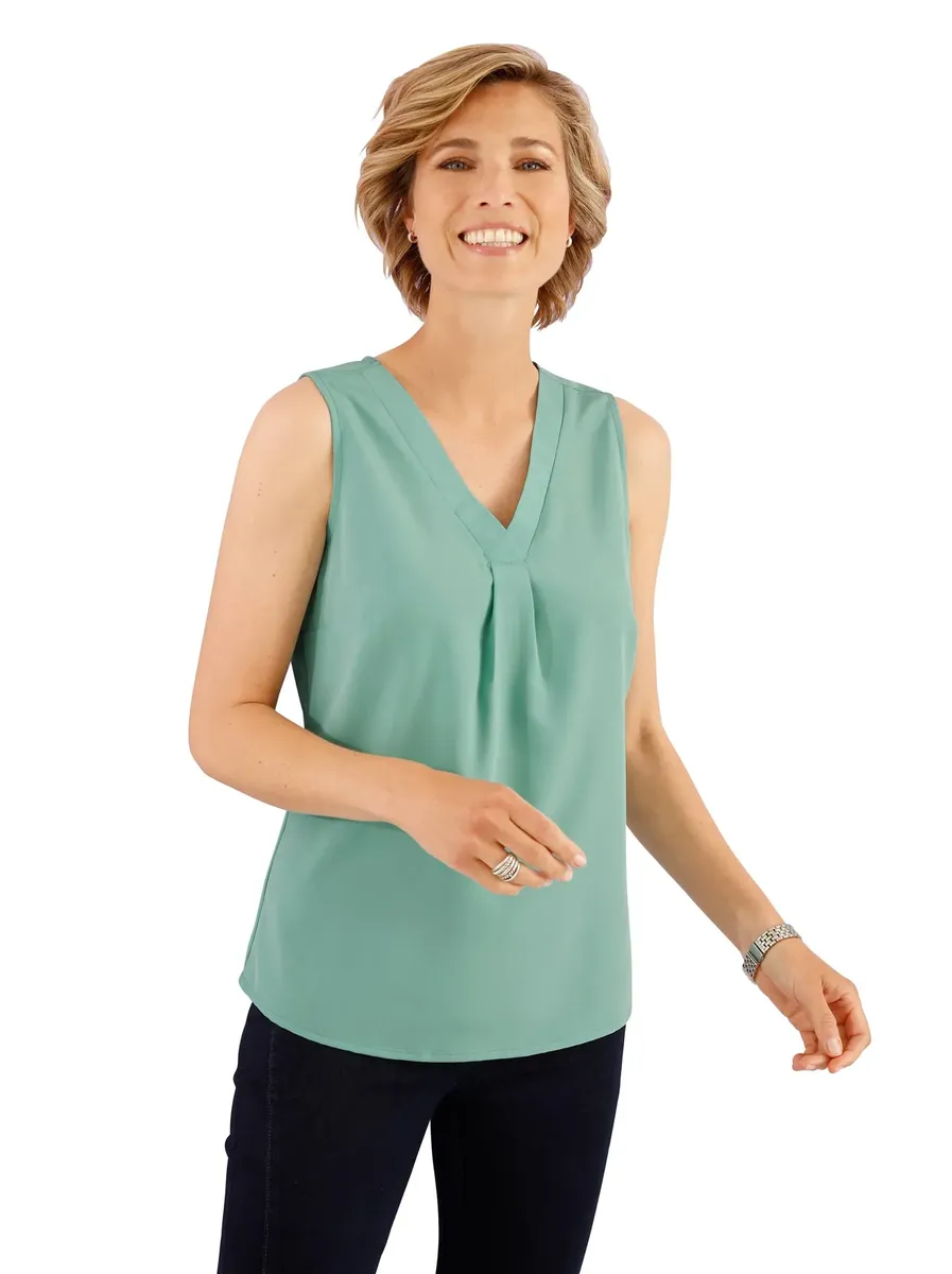 

Классическая блузка-топ Basics Classic Basics, цвет Salbei