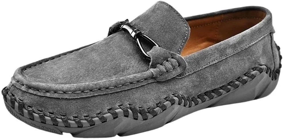Лоферы замшевые мужские Grey DHFIRUFSHLO