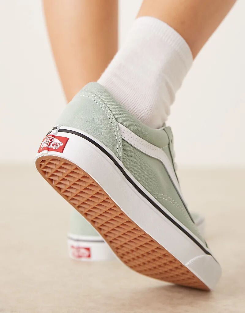 Кроссовки Vans Old Skool Color Theory светло-зелёного цвета — фото 4