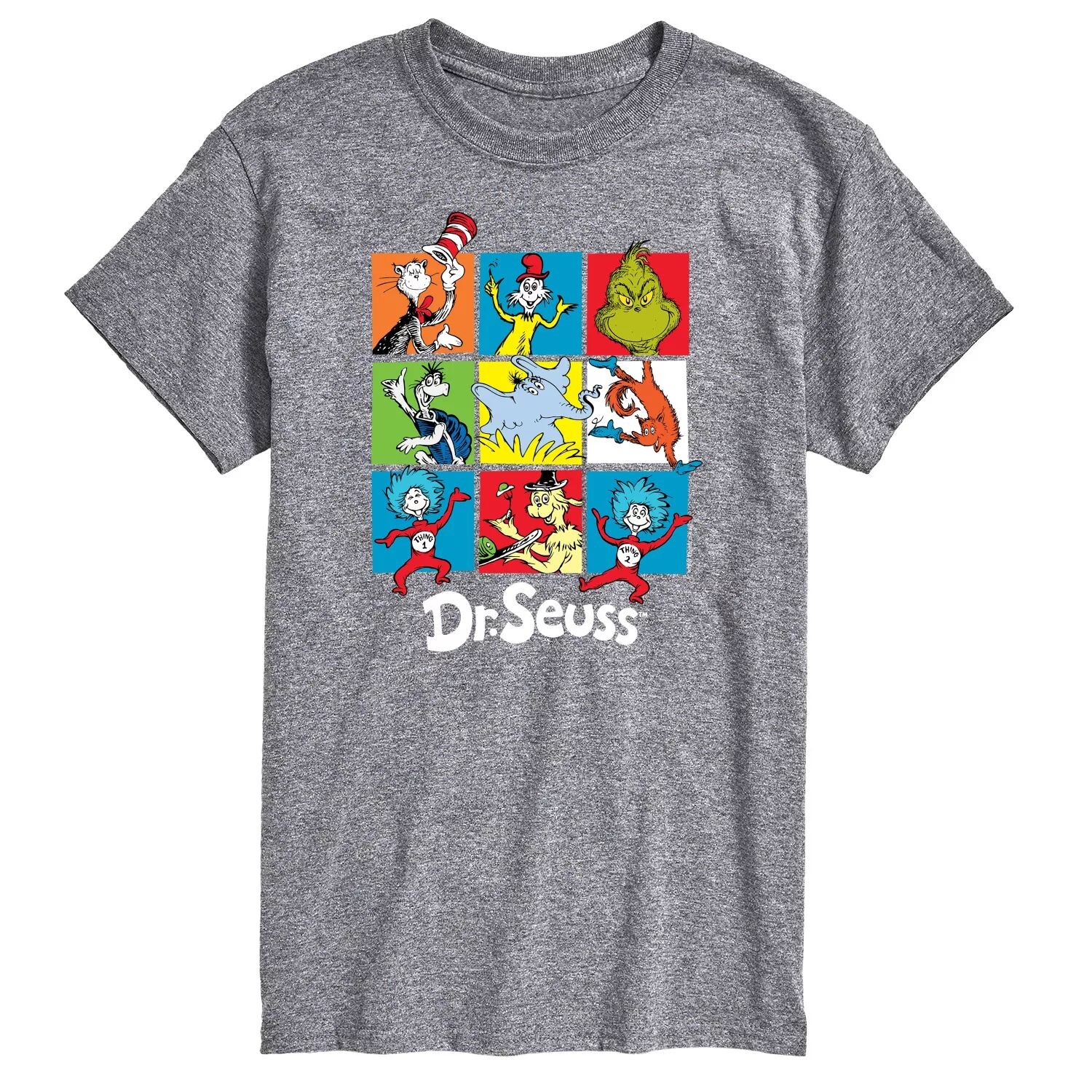 

Футболка Big & Tall Dr Seuss в сетку Licensed Character, серый