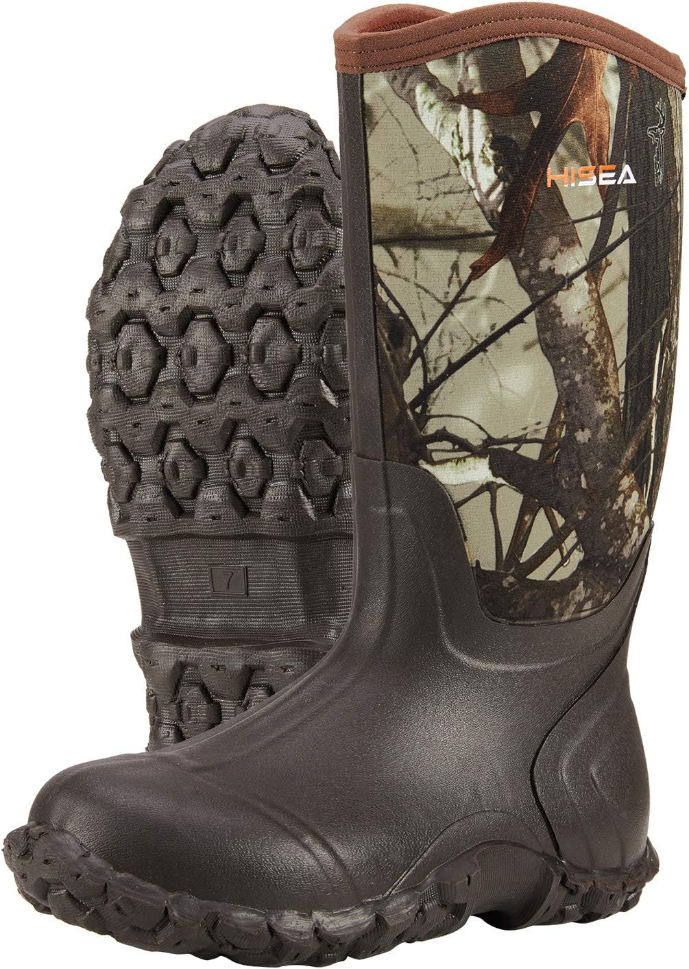 

Мужские резиновые сапоги HISEA из неопренового материала, водонепроницаемые утепленные сапоги для грязи, средние по высоте, для сада