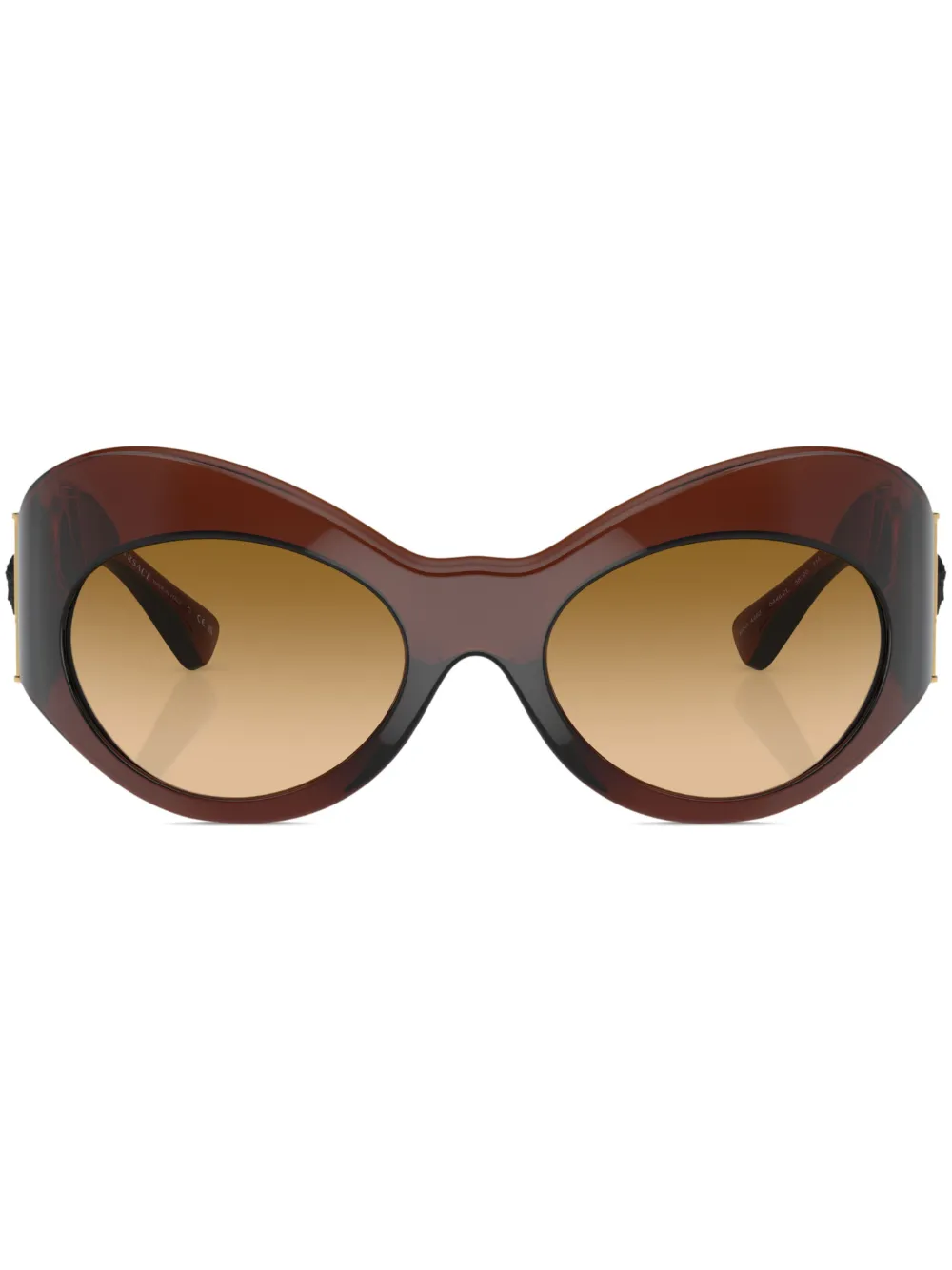 

Солнцезащитные очки в массивной оправе Versace Eyewear, коричневый