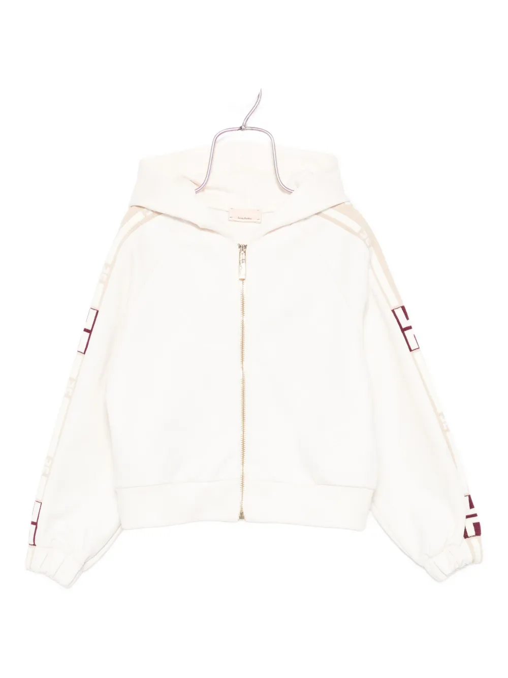 

Толстовка на молнии с логотипной лентой Elisabetta Franchi Kids, белый