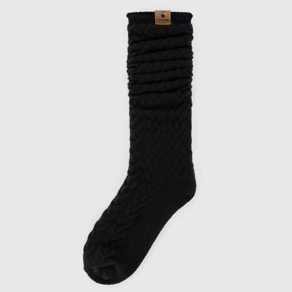

Женские носки Bearpaw Large Cable до колена Bear Paw, цвет Black