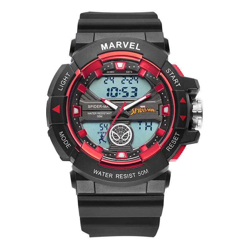 

MARVEL Часы Hero Collection Electronic Movement Rubber Strap Watch Men's Watch Black Dial MV-81109B2