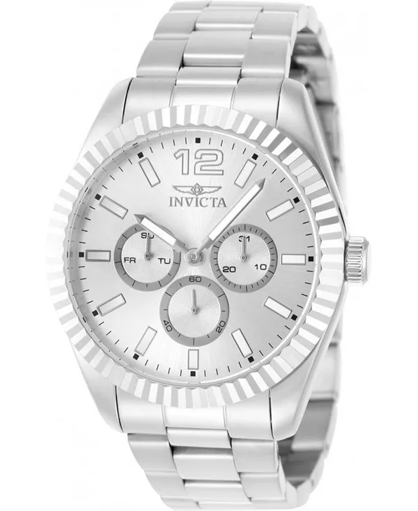 

Мужские кварцевые часы-хронограф 49513 с серебристым циферблатом Invicta, silver