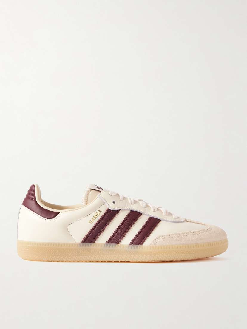 Кроссовки Samba og из кожи и замши Adidas Originals, бежевый