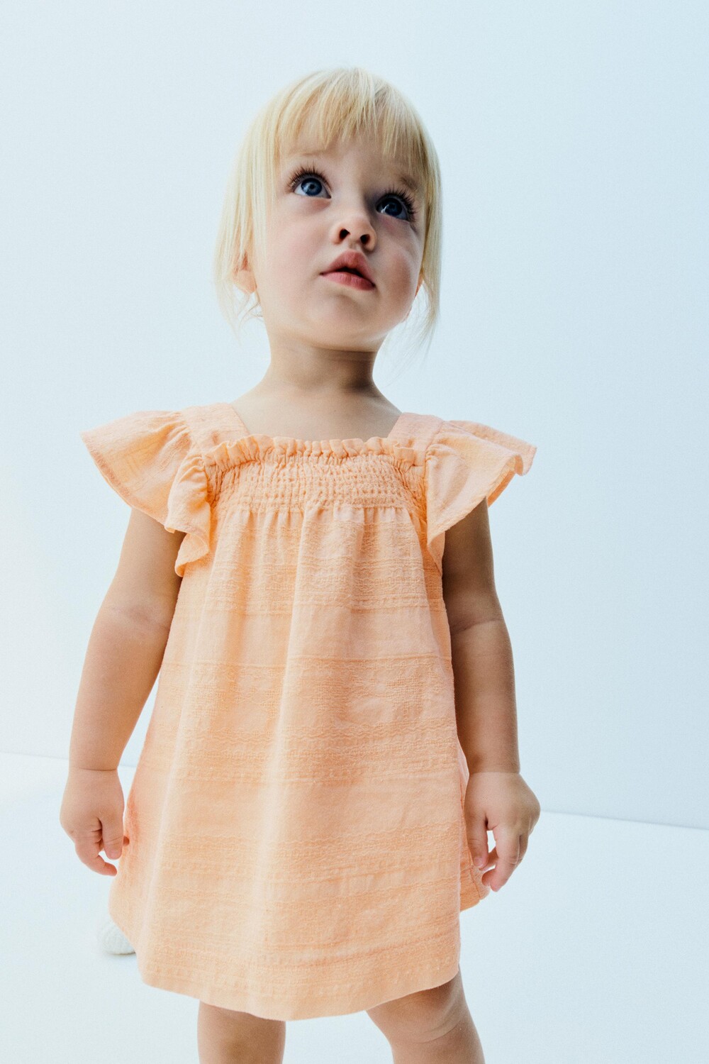 

Платье и трусы с алмазными вышивками ZARA, цвет peach