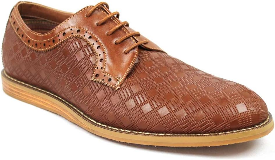 

Ferro Aldo Новые мужские клетчатые современные оксфорды на шнуровке 19511, коричневый