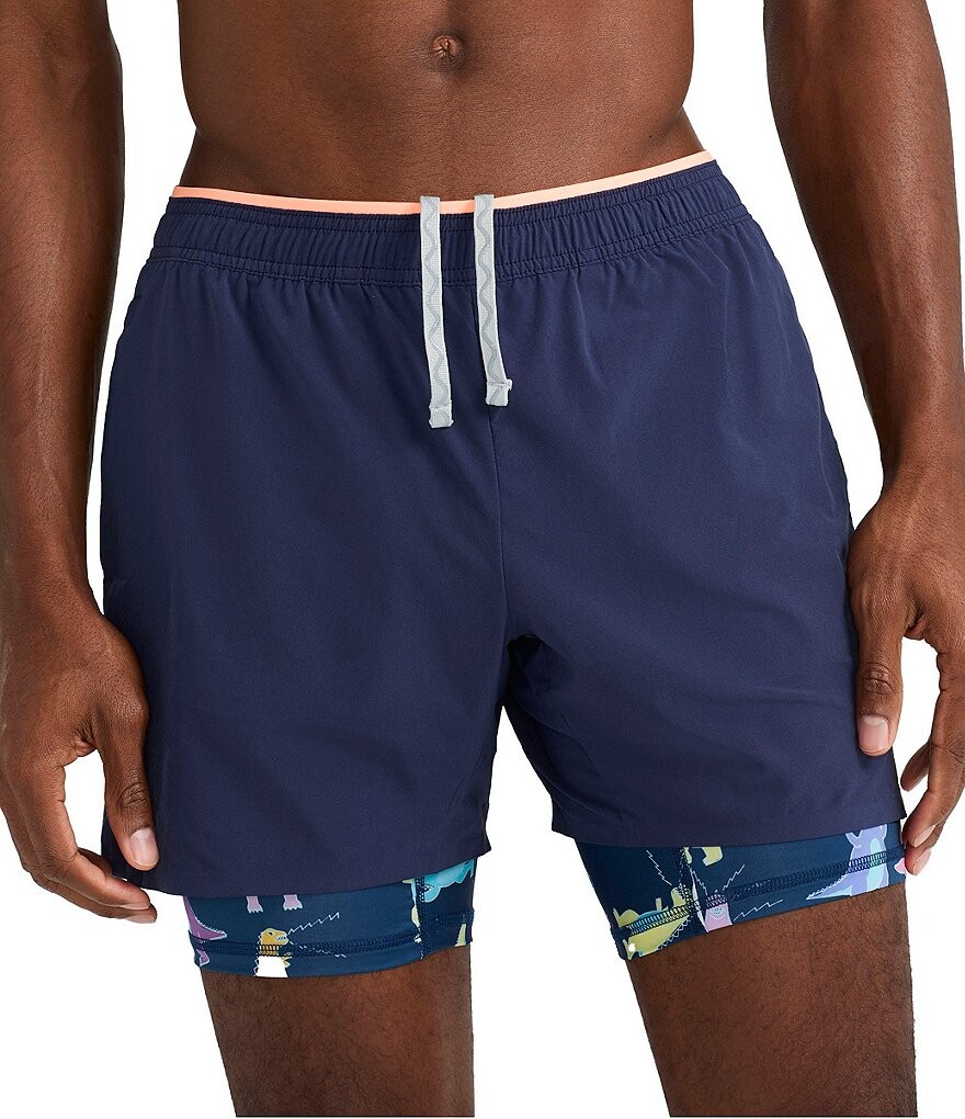 

Принт Chubbies Solid/Tyrannosaurus 5,5Шорты по внутреннему шву, синий
