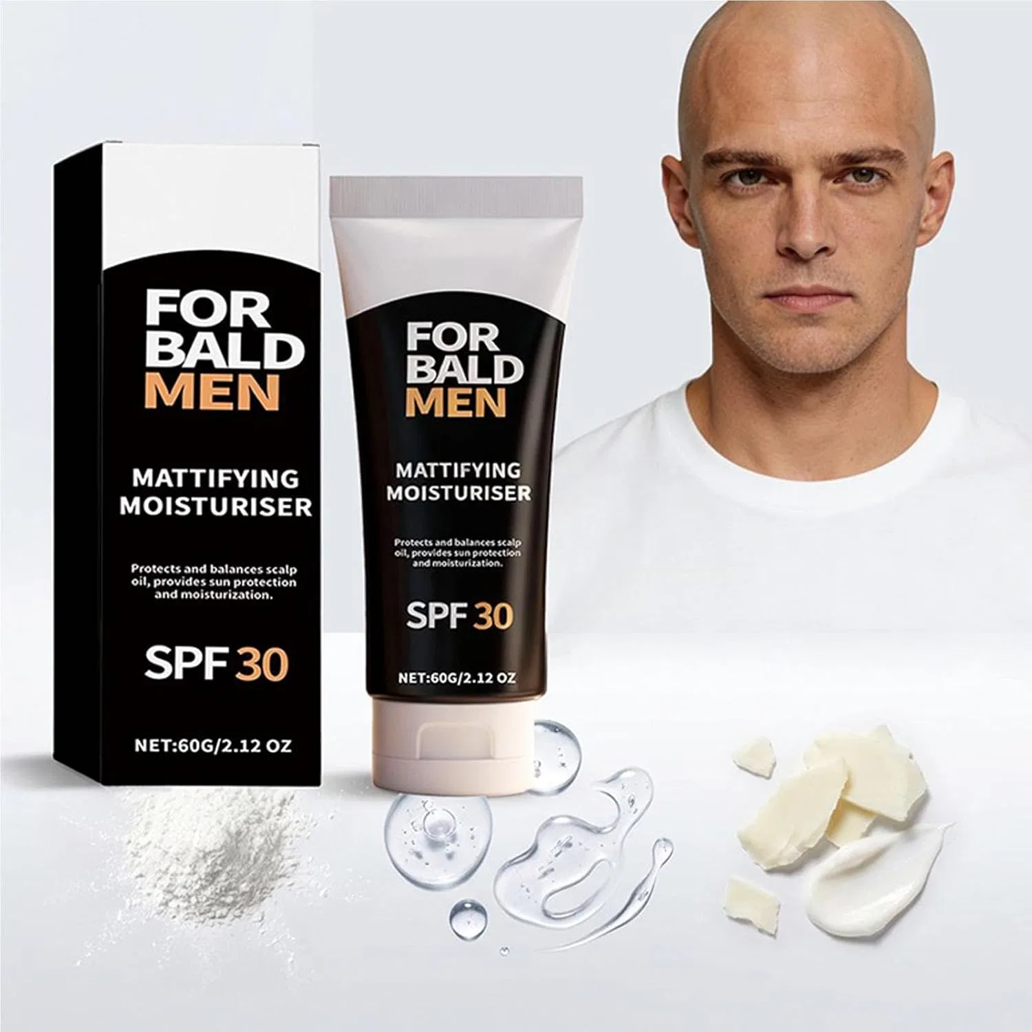 Матирующий увлажняющий гель для лысой кожи головы с SPF 30 Generisch — фото 4