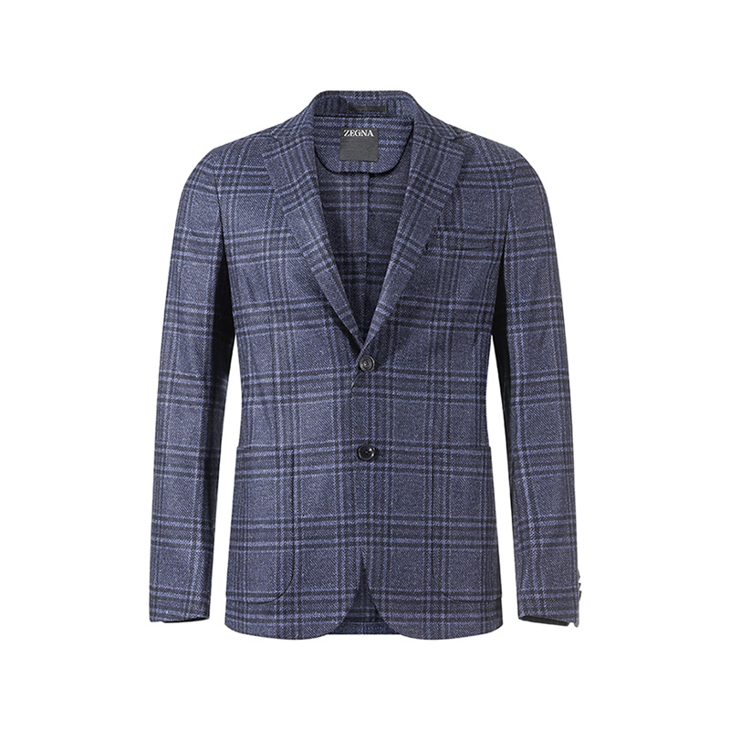

Ermenegildo Zegna Пиджан в клетку Zegna, Marine Blue