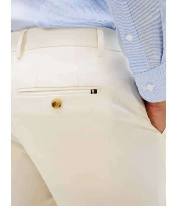 Брюки чинос Denton slim fit Tommy Hilfiger, экрю — фото 4