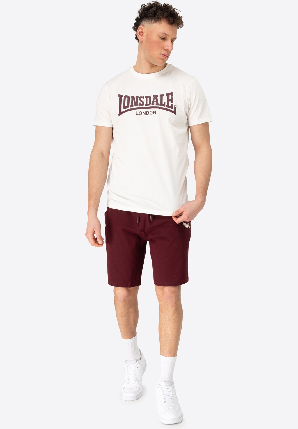 

Футболка с принтом SET NORMALE PASSFORM MOY - Tracksuit bottoms Lonsdale, белый