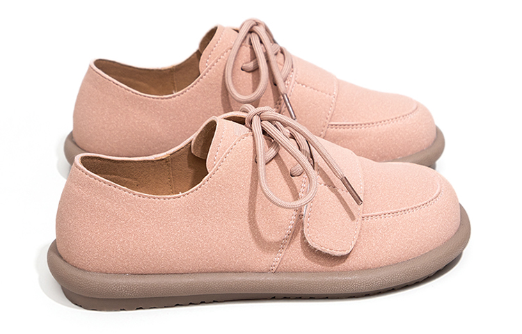 Повседневные женские туфли Feiyue розовые на каблуке 3 см — фото 4