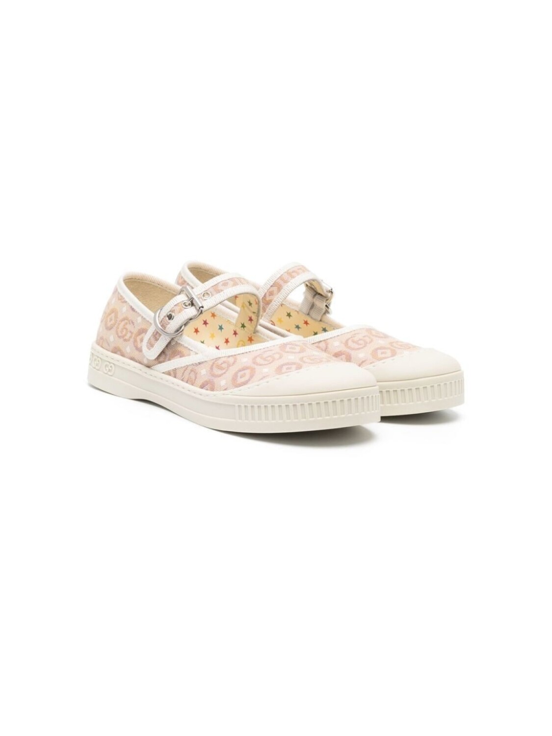 

Gucci Kids балетки с логотипом Double G, розовый