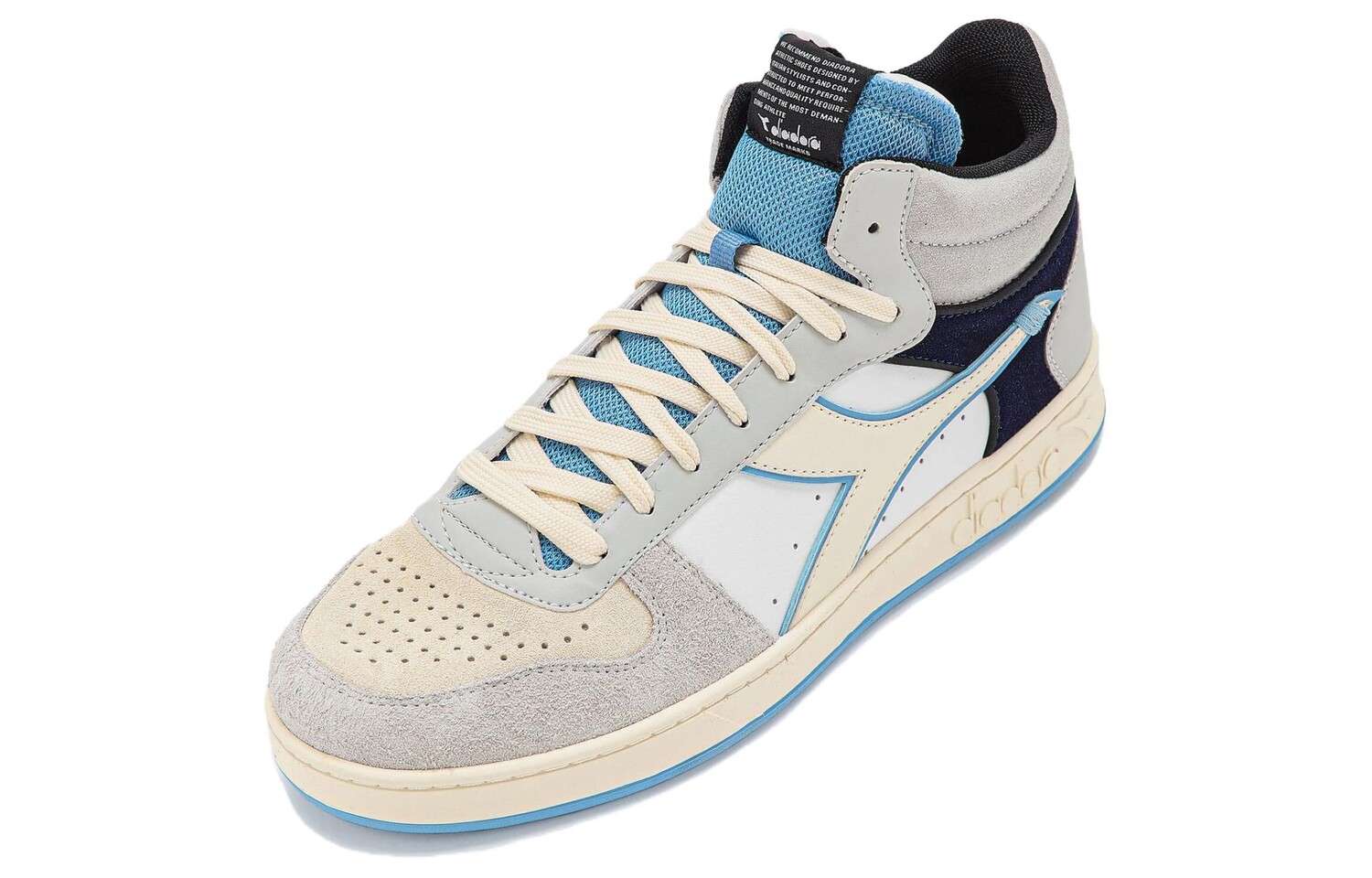 

Кроссовки diadora Magic Basket Skateboarding Shoes Unisex Low-top Gray/Blue, серый/синий