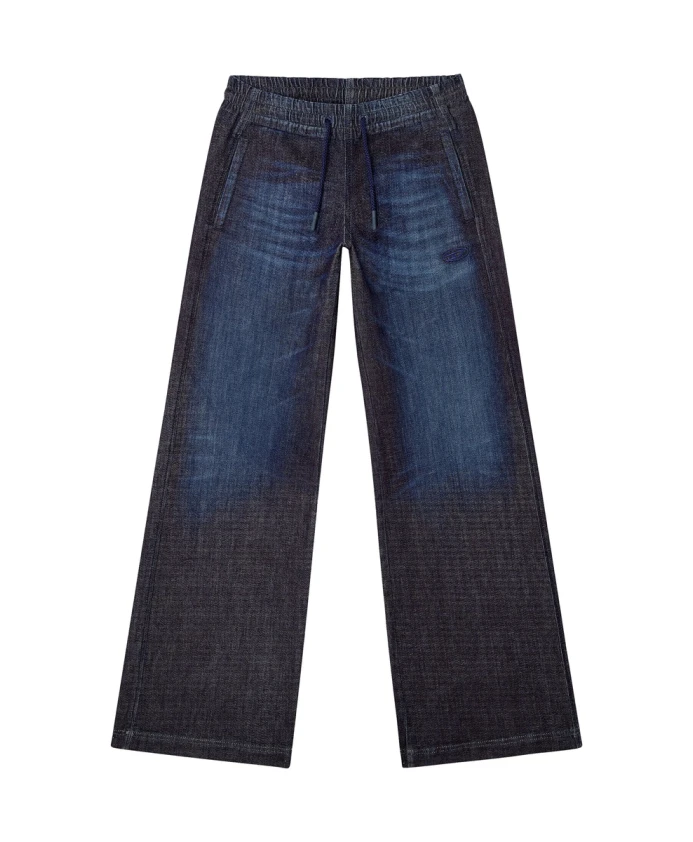 

Темно-Синие джинсы на шнуровке, широкие штанины Diesel, синий