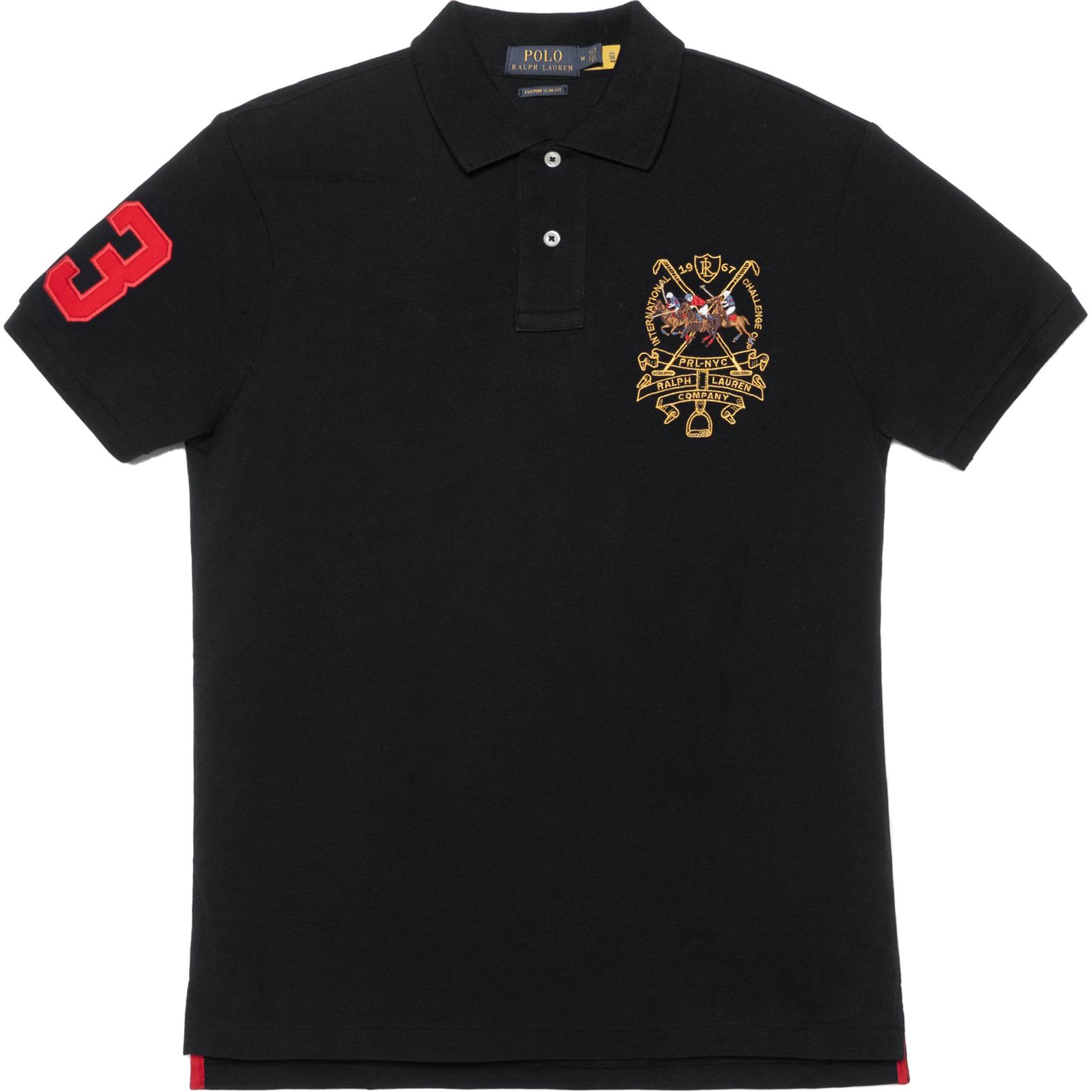 

Polo Ralph Lauren Мужская поло-рубашка FW23, черная, Черный, Polo Ralph Lauren Мужская поло-рубашка FW23, черная