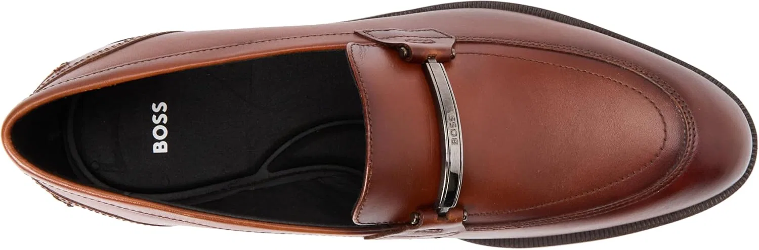 Туфли BOSS Men's Tayil_loaf_buloafer, Medium Brown — фото 3
