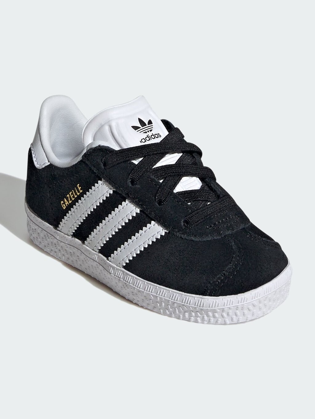 Кроссовки на шнуровке GAZELLE COMFORT CLOSURE ELASTIC LACES KIDS adidas, черный — фото 3