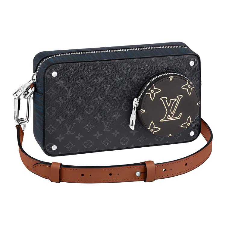 

LOUIS VUITTON Волга на ремешке с монограммой в технике пэчворк разноцветный