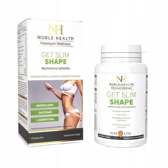

Noble Health, Get Slim Shape, Биологически активная добавка для поддержания правильной массы тела, 30 капсул.