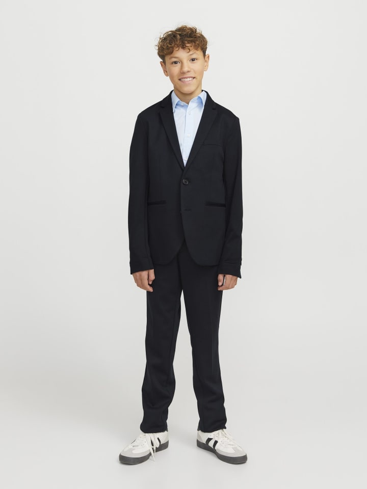 JACK & JONES Junior Однобортный пиджак темно-синего цвета — фото 4