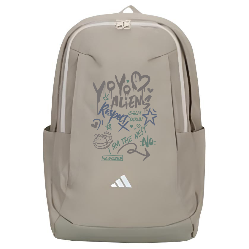 

Adidas Средний унисекс серый рюкзак из ткани, Colorful letters