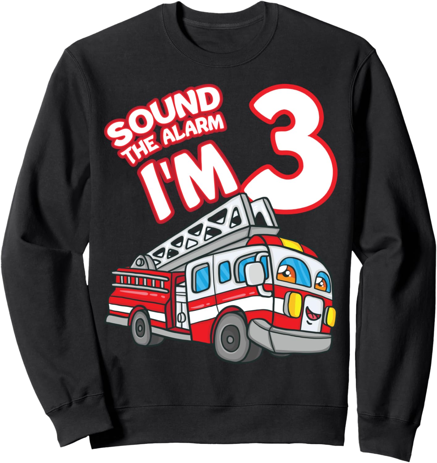 

Поднимите тревогу! Мне 3 года! Пожарная машина! Толстовка с надписью «Пожарный на 3-й день рождения» Bcc Firefighter Shirts Fireman Gifts, черный