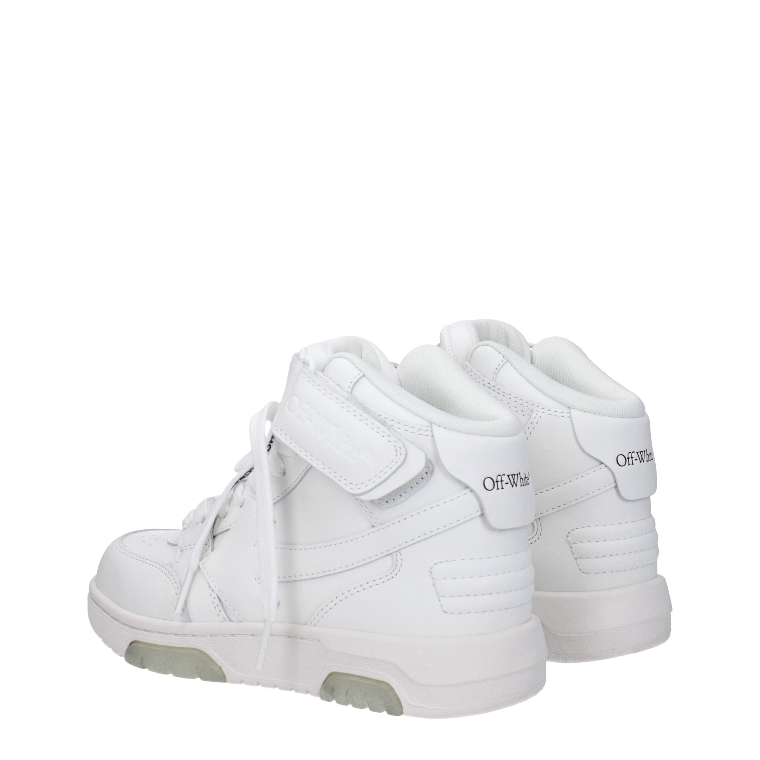 Офф-кожаные женские кроссовки Off-White, белый — фото 4
