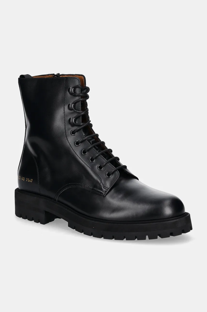 

Трекинговые ботинки из армейской кожи Common Projects, черный
