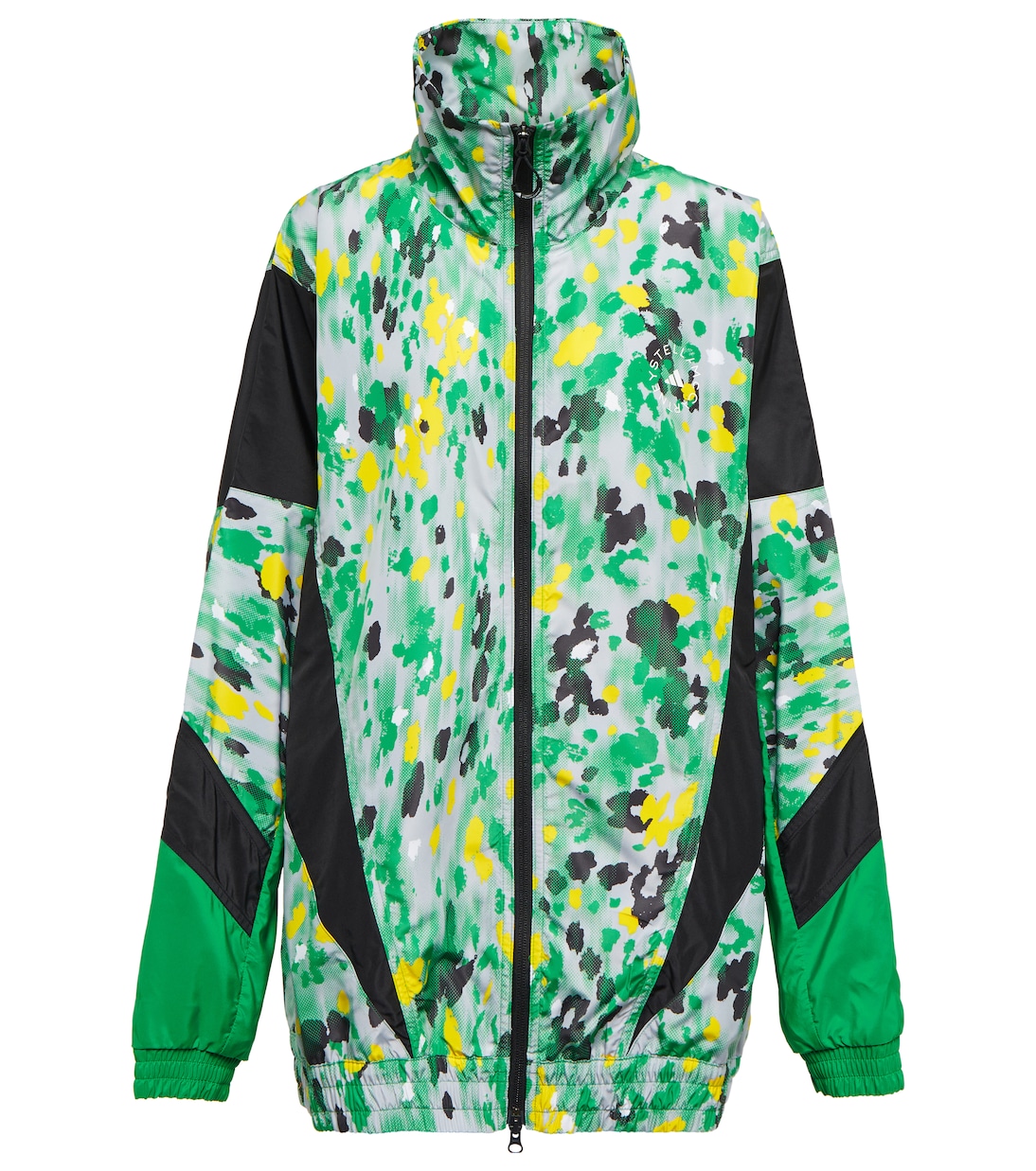 

Спортивная куртка с леопардовым принтом Adidas by Stella McCartney, Clear Onix Green